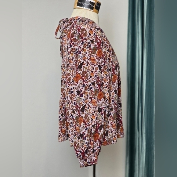 Madewell x Karen Walker Women's Floral Long Sleeve Blouse Sz xSmall (598) - Picture 2 of 5